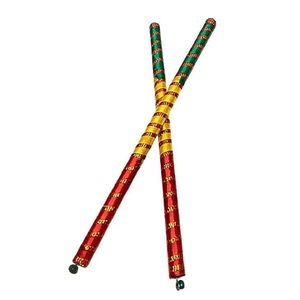 lot 5413 image: Generic Multicolour Dandiya Sticks for Dance Bold Dandiya Sticks, Garba Dance Sticks for Navratri Festival (Pair 1), LNMP19032024007