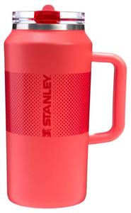 lot 5417 image: Stanley Quencher ProTour Flip Straw Tumbler with Leakproof Lid 64 oz  Built-In Straw and Handle  Large Capacity for Travel & Sports  Insulated Stainless Steel Cup  BPA-Free  Hot Coral Fade - Retail $60