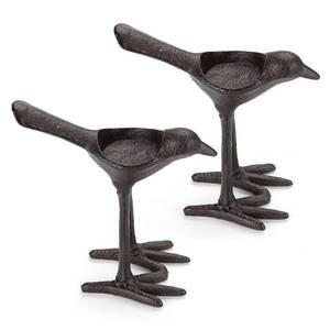 lot 5425 image: OwnMy 2 Cast Iron Bird Tea Light Candle Holders, Vintage Votive Candle Stands Rustic Metal Candlestick Holders Decorative Bird Figurines Tealight Holders for Dining Table Centerpieces