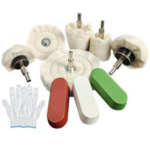 lot 5428 image: Neeki 6 Drill Buffing Wheels and 3 Polishing Compounds, Multi-Specification Wheel Kit for Metal, Stainless Steel, Jewelry, Wood, Ceramic, Glass, and Other Surfaces - Retail $14
