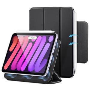 lot 5433 image: ESR for iPad mini 7 A17 Pro Case, iPad mini 7th6th Generation Case (20242021), Slim Trifold Two-Way Stand, Powerful Magnetic Attachment, Durable Protection, Supports Pencil Pro&Pencil(USB-C), Black - Retail $16