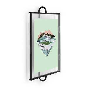 lot 5441 image: Umbra Phantom 8x10 Metal Wall-Mount Picture Frame, Floating Style, Black GLASS NEEDS REPLACED - Retail $24