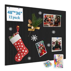 lot 5448 image: Large Cork Board for Walls, Yunihome 12 Pack 36 x 48 Felt Bulletin Board Wall Tiles for Home Kitchen School Office Wall Decor with Assorted Colors DIY Decorative Push Pins Sets - Retail $26