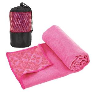 lot 5479 image: Yuilgdo Yoga Towels, Non Slip Hot Yoga Mat Towel with Grip Dots,Super-Absorbent Soft Microfiber Yoga Blanket for Pilates, Fitness and Workout 72inch x 24inch (Hot Pink) - Retail $17
