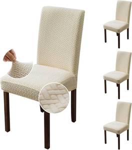 lot 5402 image: 4pk Dining Chair Covers Beige