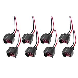 lot 5513 image: EV6 EV14 USCAR Fuel Injector Connector Plug Pigtail Wire For LS2 LS3 LS7 GM Ford Dodge Mustang (8-Pack) - Retail $12