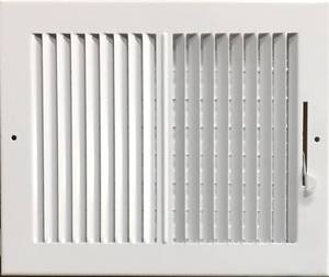 lot 5514 image: HBW 10x 8 (Duct Opening Size) 2-Way Stamped Face Steel Ceilingsidewall Air Supply Register - Vent Cover - Actual Outside Dimension 11.75 X 9.75 - Retail $15