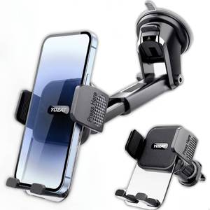 lot 5575 image: YOZAT Car Phone Holder for Dashboard, Windshield, Air Vent - Universal Mount, Heavy Duty, Compatible with All Smartphones - Retail $21