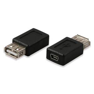 lot 5577 image: ELECTOP 2 Pack USB 2.0 A Female to USB B Mini 5 Pin Female Adapter Converter - Retail $7