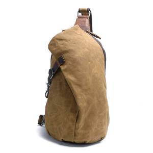 lot 5581 image: Lmagice Mens Sling Backpack Waxed Canvas Crossbody Bag Casual Daypacks - Retail $34