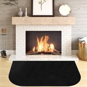 lot 5627 image: Fireproof Hearth Mat - D Shape, 36 x 24, Fire Resistant for Fireplaces & Woodstoves - Retail $25