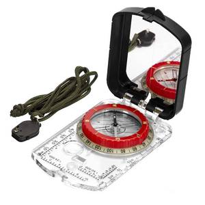 lot 5641 image: BIJIA Orienteering Map Compass -Sighting Mirror Compass with Adjustable Declination,Clinometer and LED light for Hiking, Camping,Orienteering,Hunting,Global Mountaineering,Navigating and SAR training. - Retail $17
