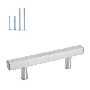 lot 5676 image: homdiy Brushed Nickel Cabinet Handles Drawer Pulls - HDJ22SN Cabinet Hardware Brushed Nickel Drawer Handle, Multi Pack 3in Hole Centers Handles for Kitchen Cabinets - Retail $41