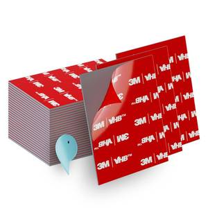 lot 5678 image: 3M VHB Double Sided Tape Heavy Duty, Pcs 2.44 x 1.77 Inch Waterproof, Heat Resistant Adhesive Mounting Pads for Home Walls, Office, Car Interior Outdoor Use, Industrial Strength Bond - Retail $10