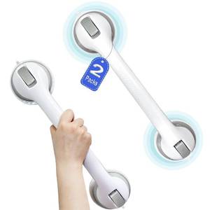 lot 5680 image: Shower Grab Bars for Seniors, Shower Handles for Elderly Suction Cup,2 Pack 13 Inch,Handicap Grab Bars for Bathtubs and Showers Wall, Bathroom Safety for Showers Walls Heavy Duty, No Drilling Blue