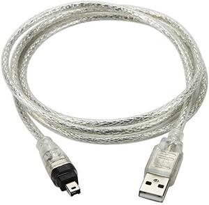 lot 5705 image: USB 2.0 Male to IEEE 1394 Mini 4Pin Male iLink Firewire DV Adapter Cord Cable Compatible with Sony DV - Retail $7