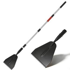 lot 5709 image: Ice Scraper with Saw-Tooth Edge - Heavy Duty Ice Chopper for Driveway, Sidewalk, Serrated Blade for Ice Breaking Tool, Effortless Removal of Thick Ice, Ice Scraper Chopper with 62-inch Long Handle
