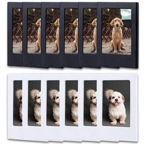 lot 5721 image: OrgaNeat Magnetic Photo Frames Fridge for Polaroid Fujifilm Instax Mini, 3.52.5 Refrigerator Magnets Picture Frame (12 Set, Color 15-16) - Retail $15