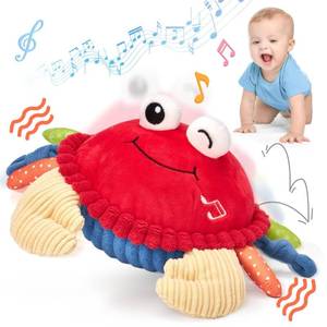 lot 5750 image: hahaland Baby Toys 6 12-18 Months - Crawling Musical Dancing Walking Moving Bouncing Learning Crab Tummy Time Toy Sensory Toddler Toys for 1-3 Year Old Birthday Easter Basket Stuffers - Retail $22