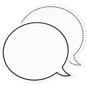 lot 5756 image: Dry Erase Speech Bubble Cutouts for Boards, 23 x 20 cm, - Retail $12