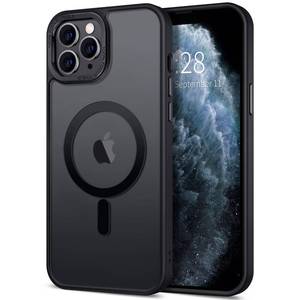 lot 5762 image: Hython Case for iPhone 11 Pro Max Case Magnetic Translucent Matte Phone Cases 6.5 Compatible with MagSafe Thin Slim Fit Shockproof Bumper Hard Protective Cover for Women Men Girls, Frosted Black - Retail $10