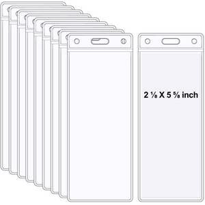 lot 5821 image: Eaasty 9 Pack Concert Ticket Holder 6.5 x 2.56 Inch Ticket Stub Holder Vertical Clear Credential Organizer for Concerts Movie Sporting Event Season Tickets - Retail $7