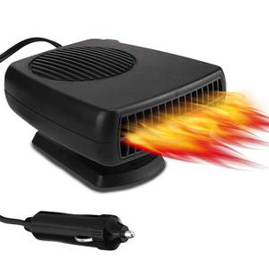 lot 5877 image: 12V Car Heater, 200W Portable Windshield Defroster with HeatingCooling Fan and Plug in Cigarette Lighter Fast Heating Defrost Defogger with Ergonomic Handheld Design for All Kinds of Cars (Black) - Retail $14