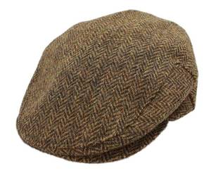 lot 5975 image: Biddy Murphy, Mens Newsboy Flat Cap, 100% Irish Wool Hat, Made in Ireland Light  Brown L
