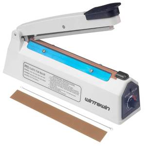 lot 5982 image: Impulse Heat Sealer 8 inch Impulse Bag Sealer Poly Bag Sealing Machine Heat Seal Closer for Plastic Bags PE PP Bags - Retail $20