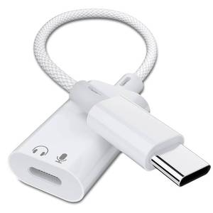 lot 5993 image: USB C to Lightning Headphone Audio Adapter, USB C Male to Lightning Female Earbuds Audio Adapter Compatible with iPhone 17Air1616e15 PlusProMax15, iPad Pro, iPad Air 654, MacBook (No Charge) - Retail $8