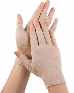 lot 5997 image: INOGIH Women Sunblock-Fingerless Gloves UV-Sun-Protection Driving Non-Slip Outdoor Gloves for Women Girls