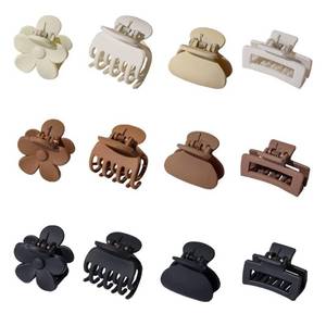 lot 6004 image: Small Claw Clips for ThinMedium Thick Hair,12Pcs 1.5 Inch Mini Matte Tiny Jaw Clips for Women Girls 4 Style Nonslip - Retail $8