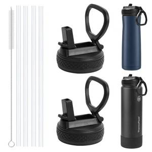lot 6006 image: UWSTE 2Pack Straw Lid Compatible with ThermoFlask 18OZ24OZ32OZ40OZ64OZ Water Bottle, Replacement Lid Fits Contigo, Simple Modern wide mouth bottle, Leak Proof and Spill Proof, Easy to Carry - Retail $13