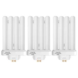 lot 6035 image: Celiwace CFML27VLX Replacement Bulb for Verilux CFML27VLX 27 Watt Fluorescent Bulb, Natural Daylight,4-Pin GX10Q-4 Base, 6500K Daylight, 3 Pack - Retail $20