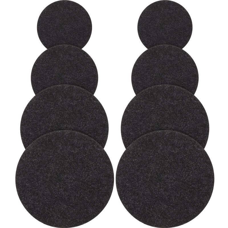 lot 3304 image: Patelai 8 Pieces 4 Sizes Cork Plant Coasters 46 810 Inch Felt Black Round Fabric Reversible Cork Trivets Pads for Houseplants Indoors Waterproof Absorbent Waterproof Tray Pot for Drink