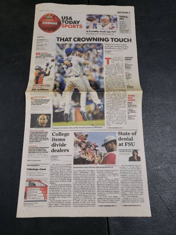 lot 82 image: 2015 Kansas City Royals World Series USA Today Sports Page