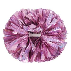 lot 6103 image: Hooshing 2PCS Pink Pom Poms Cheerleading Holographic Spot with Baton Handle for Girls Kids Team Spirit Sports Cheering - Retail $20