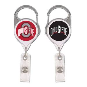 lot 6115 image: NCAA Ohio State Buckeyes Badge HolderPremium Retractable Badge Holder, Team Colors, One Size - Retail $14