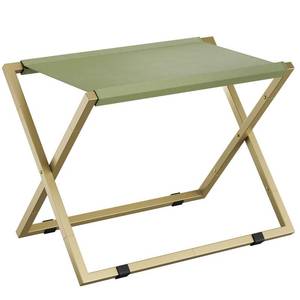 lot 6124 image: IBUYKE Luggage Rack for All Suitcase Sizes,Foldable Suitcase Stand,Metal Luggage Holder,Easy to Assemble for Bedroom Living Room Hotel,Gold TLR001G - Retail $28