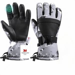 lot 6128 image: Pnosnesy Ski Gloves, Warmest Waterproof and Breathable Snow Gloves for Cold Weather, Fits Both Men & Women,for Parent Child Outdoor - Retail $19
