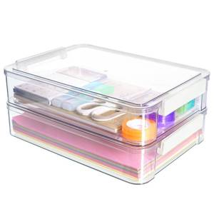 lot 6153 image: Citylife 1 PCS 6 Qt Plastic Storage Bins with Lids and Latches, Portable Stackable Storage Bins, Clear Plastic File Box for Organizing ONLY ONE