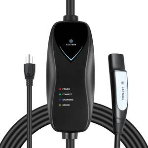 Lectron Level 1 Tesla Charger - 110V, 15 Amp, NEMA 5-15 Plug, 16 ft Extension Cord - Portable Electric Car Charger for Tesla - Compatible with All Tesla Models X/Y/3/S - Retail: $170