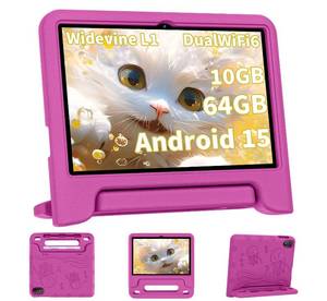 COLORROOM 2026 Upgraded Android 15 Tablet, 10inch Kids Tablet, Octa-core CPU, 10GB+64GB+1TB Expand Tablets for Kids with Kids Space, Parental Control, 6000mAh Big Battery,Touchscreen Tableta,Pink - Retail: $90