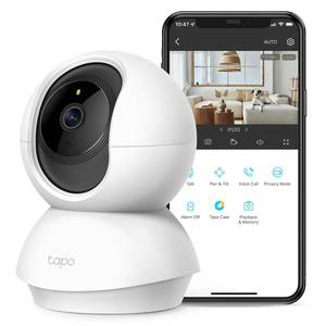 lot 6188 image: Tapo TP-Link 2K Pan Tilt Security Camera for Baby Monitor, Dog Camera wMotion Detection, 2-Way Audio Siren, Night Vision, Cloud &SD Card Storage (Up to 256 GB), Works with Alexa & Google Home (C210) - Retail $20