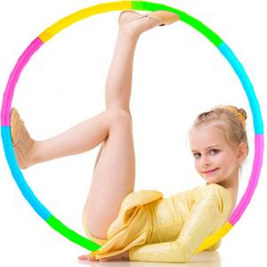 lot 6199 image: SIERLIKY Fitness Exercise Hoops for Kids, Detachable Adjustable Weight Size Colorful Exercise Hoops for Toy Gifts, Gymnastics, Playing Lose Weight, Suitable as Boys and Girls