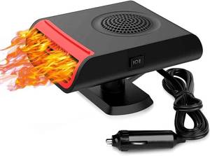 lot 6217 image: Car Heater, 2-in-1 Car Defroster with 360° Rotation for Instant Windshield Defogging Demisting, Fast Heating &amp Cooling Fan for All 12V Vehicles, Trucks, RV - Retail $13