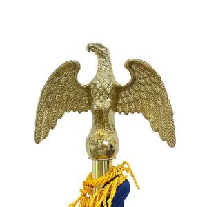 lot 6232 image: FRF FLAG Gold Eagle Head for Decorating Indoor Flagpoles, Made of Zinc Alloy That is Unbreakable, Eagle Flag Pole Topper, For 1-inch Diameter Flagpoles - Retail $40