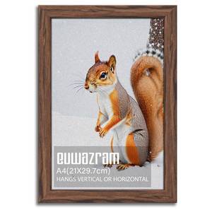 lot 6233 image: euwazram Rustic Walnut A4 Frame - Single Frame, 8.27x11.69 inch Poster Frame for Artwork, Puzzles, Photos and Movie Posters Picture Frames - Retail $13