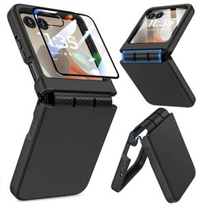 lot 6239 image: for Motorola Razr 20242025 Case, for Moto Razr 20252024 Phone Case Screen ProtectorHinge Protection Dual-Layer Slim Cover with Soft TPU &amp Hard PC, Anti-Scratch Shockproof Cover - Black - Retail $13