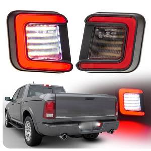 lot 6261 image: NJSBYL Ram Led License Plate Light Assembly OEM Replacement for 2003-2018 D0dge Ram 1500 2500 3500 White Red OLED Rear License Number Plate Tag Tail Lamp 2PCS  - Retail $30